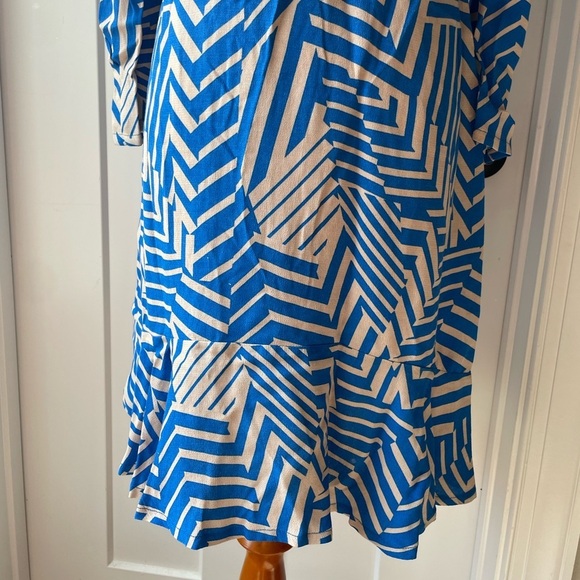 Anna Kay Geometric Print Flounce Hem Minna Dress - Picture 5 of 13